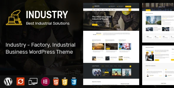 Industry – WordPress Theme for Factory and Industrial Business